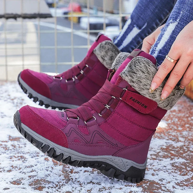 Women's Plush Winter Ankle Boots | Waterproof Non-Slip Boots