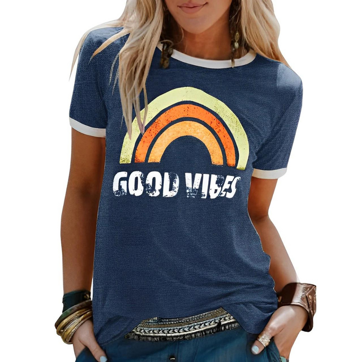 Women's Printed Crew Neck T-Shirt | Graphic Tees Women