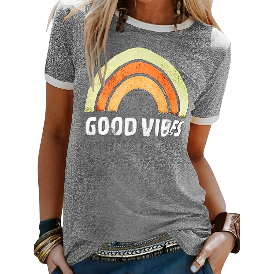 Women's Printed Crew Neck T-Shirt | Graphic Tees Women