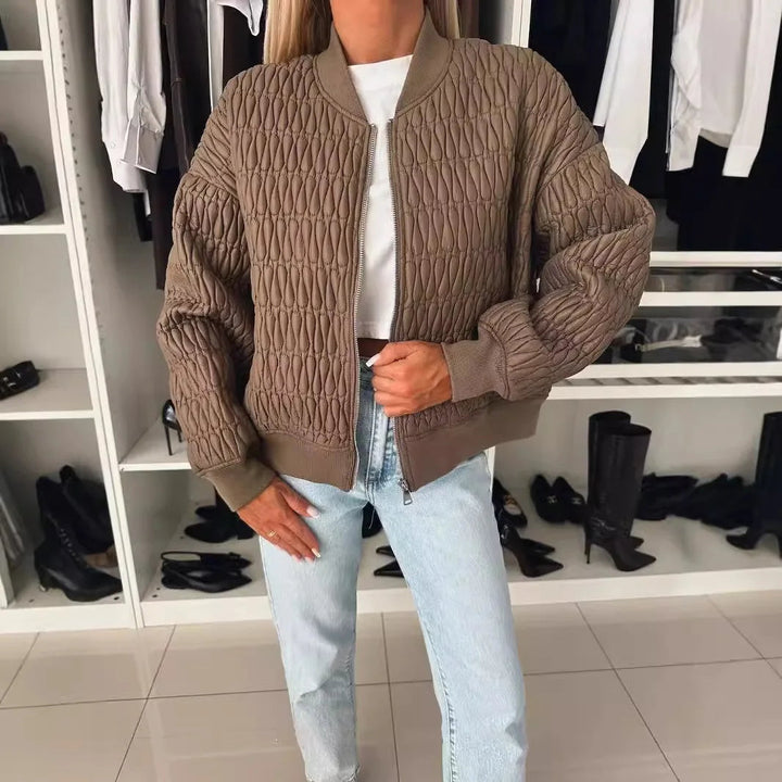 Women's Quilted Jacket | Casual Bomber Outerwear