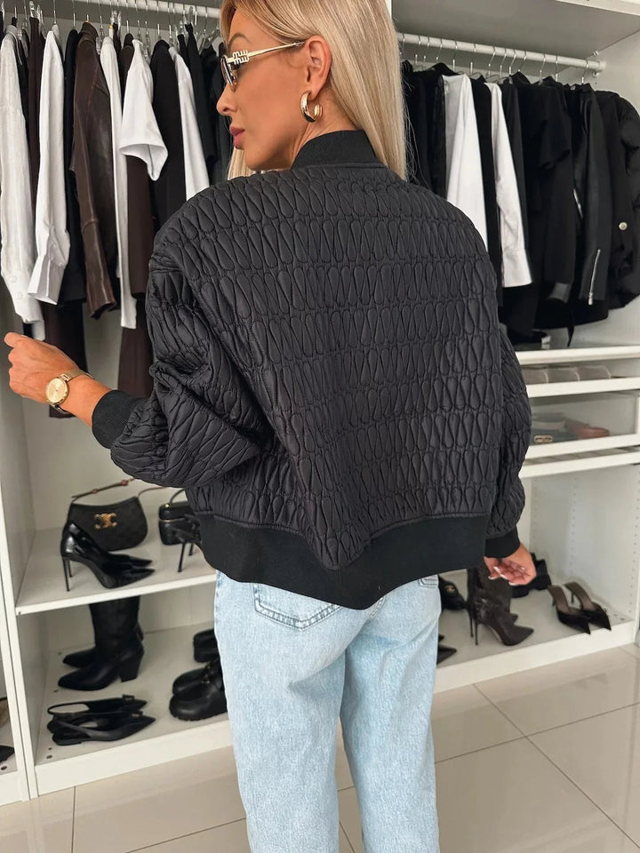 Women's Quilted Jacket | Casual Bomber Outerwear