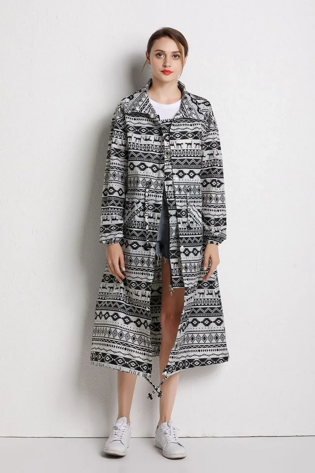 Women's Rain Jacket with Hood | Stylish Waterproof Coat