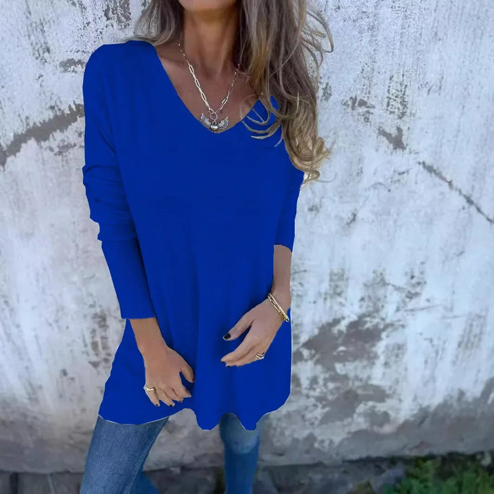Women's Relaxed Fit Tunic | V-Neck Longline Tunic Top