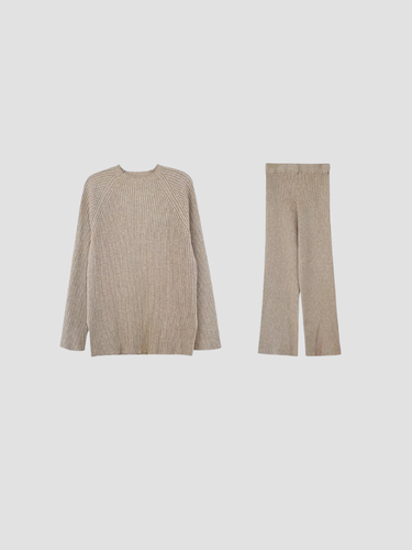 Women's Rib Knit Lounge Set | Comfortable Two-Piece Outfit