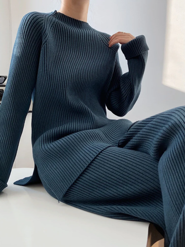 Women's Rib Knit Lounge Set | Comfortable Two-Piece Outfit