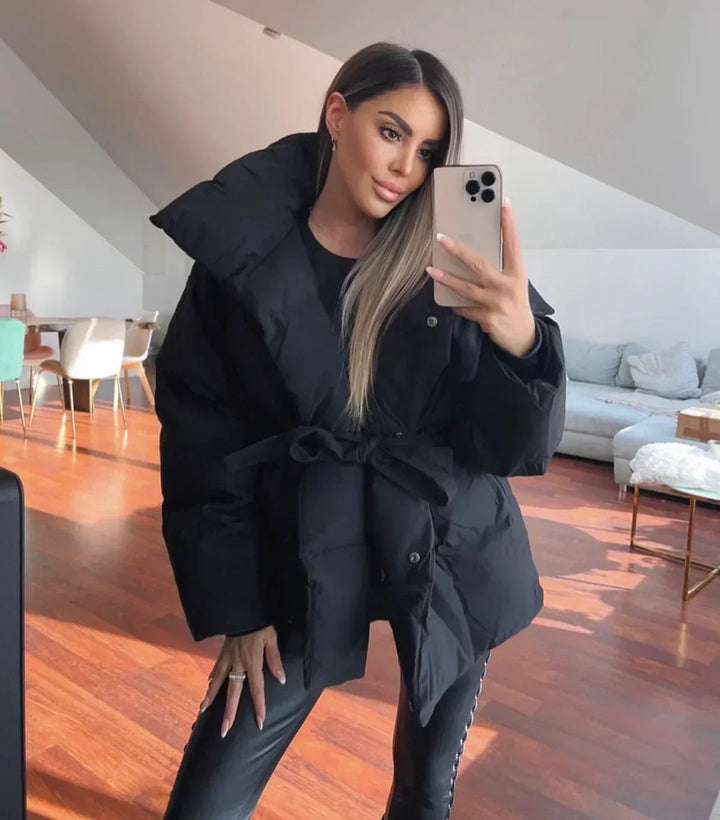 Women's Short Jacket with Stand-Up Collar | Winter Coats Women