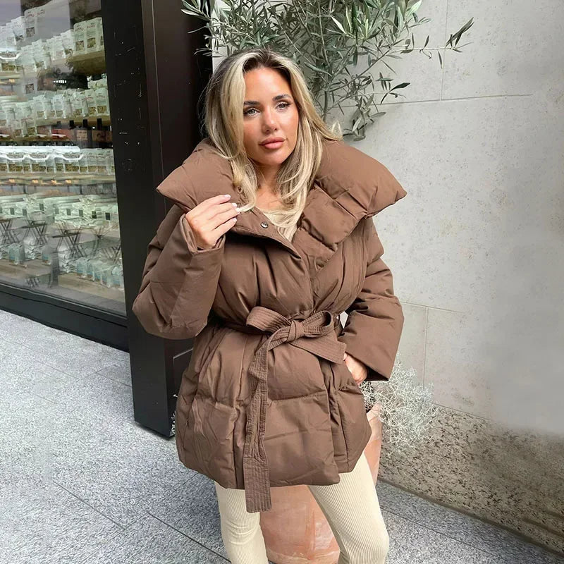 Women's Short Jacket with Stand-Up Collar | Winter Coats Women