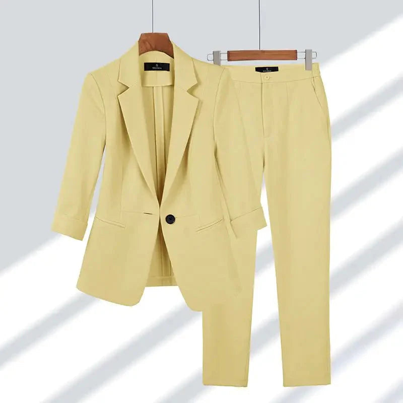 Women's Suit Blazer Trouser Set | Elegant Pant Suits for Women