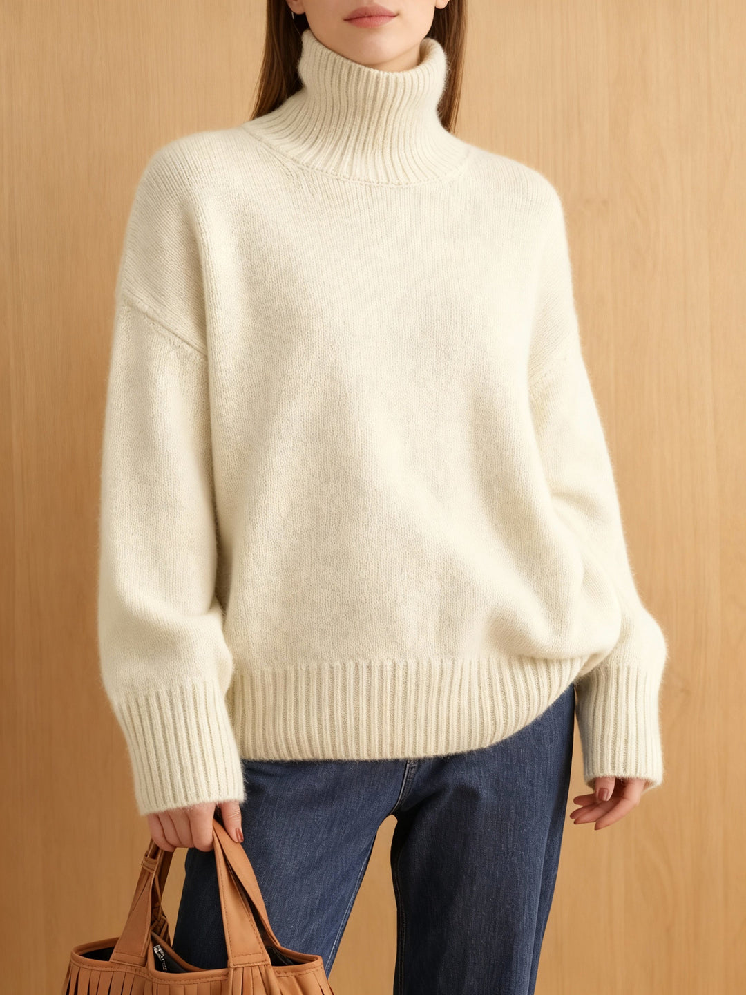 Women's Turtleneck Sweater | Soft Knit Top