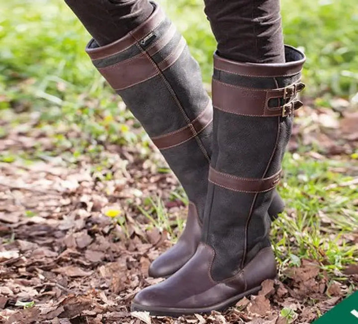 Women's Waterproof Leather Boots with Buckles | Outdoor Footwear