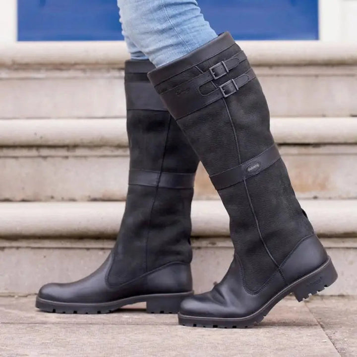 Women's Waterproof Leather Boots with Buckles | Outdoor Footwear
