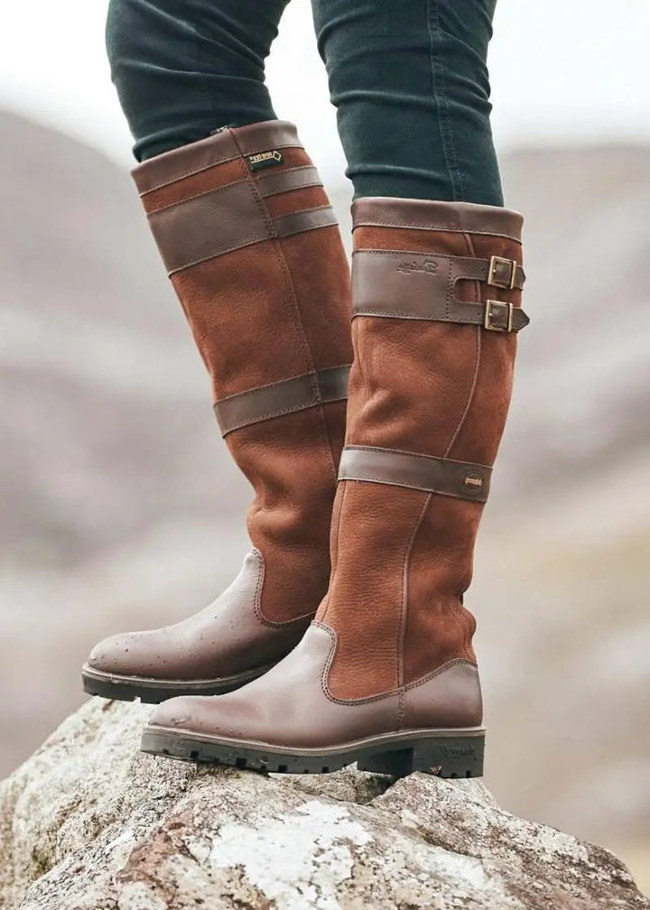 Women's Waterproof Leather Boots with Buckles | Outdoor Footwear