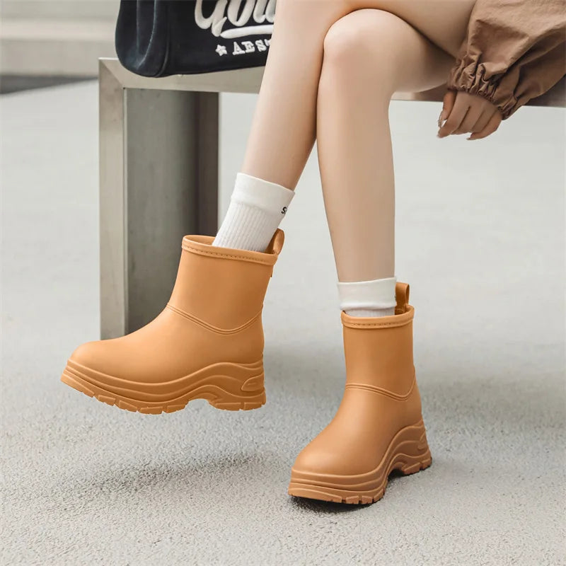 Women's Waterproof Mid-Calf Boots | Slip-Resistant Footwear