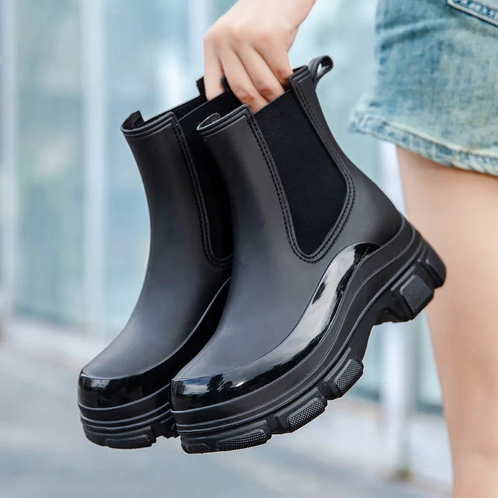Women's Waterproof Mid-Calf Rain Boots | Non-Slip Rubber