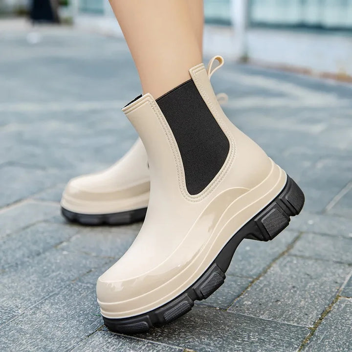 Women's Waterproof Mid-Calf Rain Boots | Non-Slip Rubber