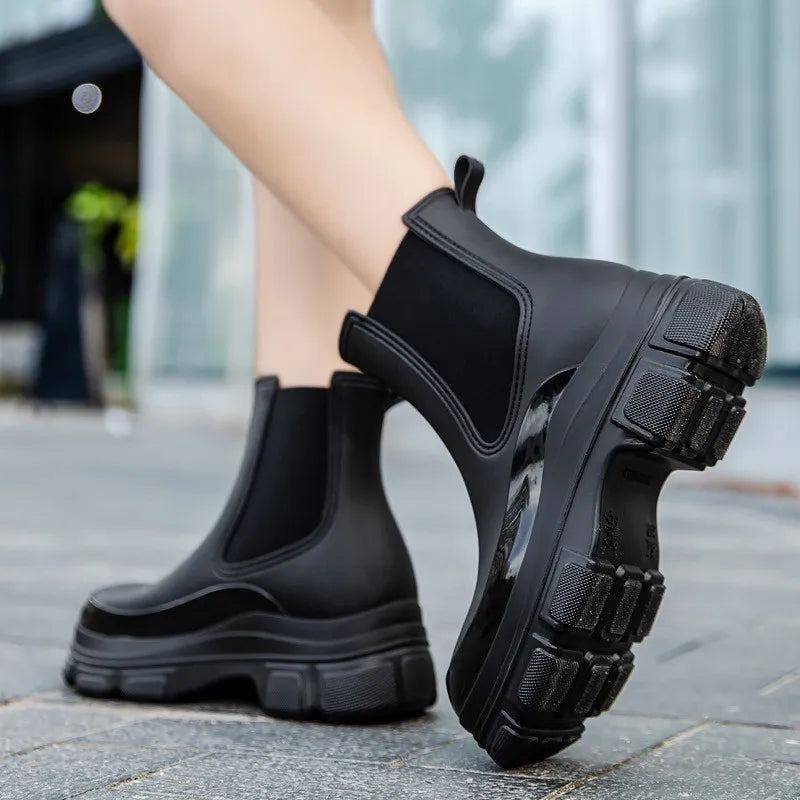 Women's Waterproof Mid-Calf Rain Boots | Non-Slip Rubber