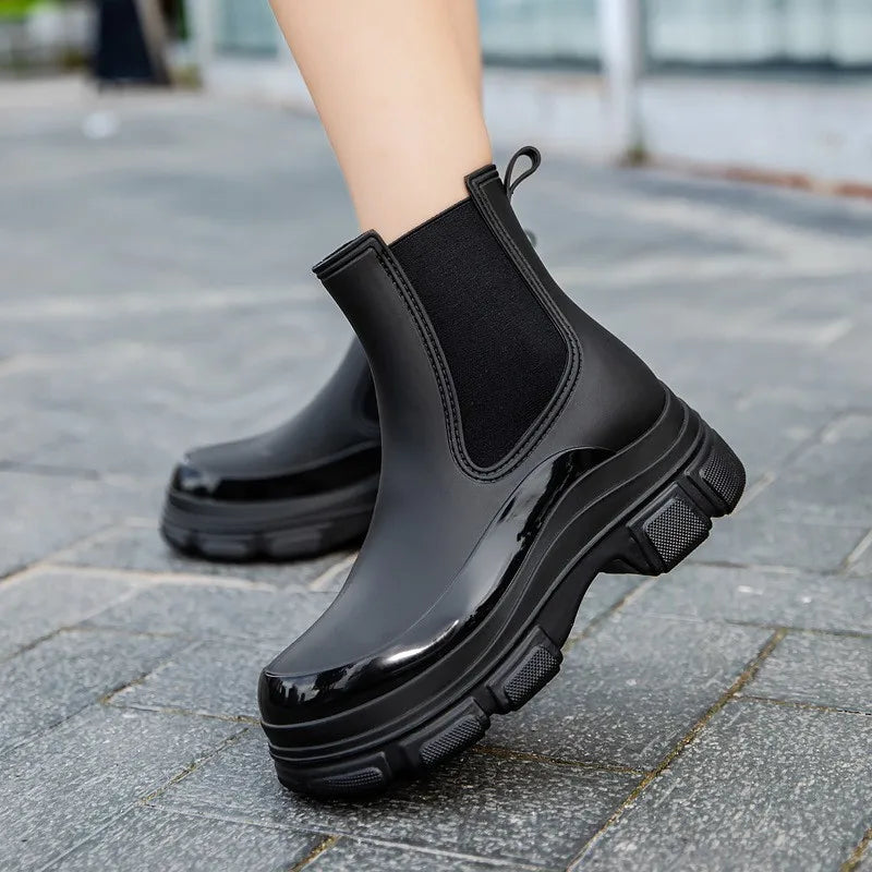 Women's Waterproof Mid-Calf Rain Boots | Non-Slip Rubber