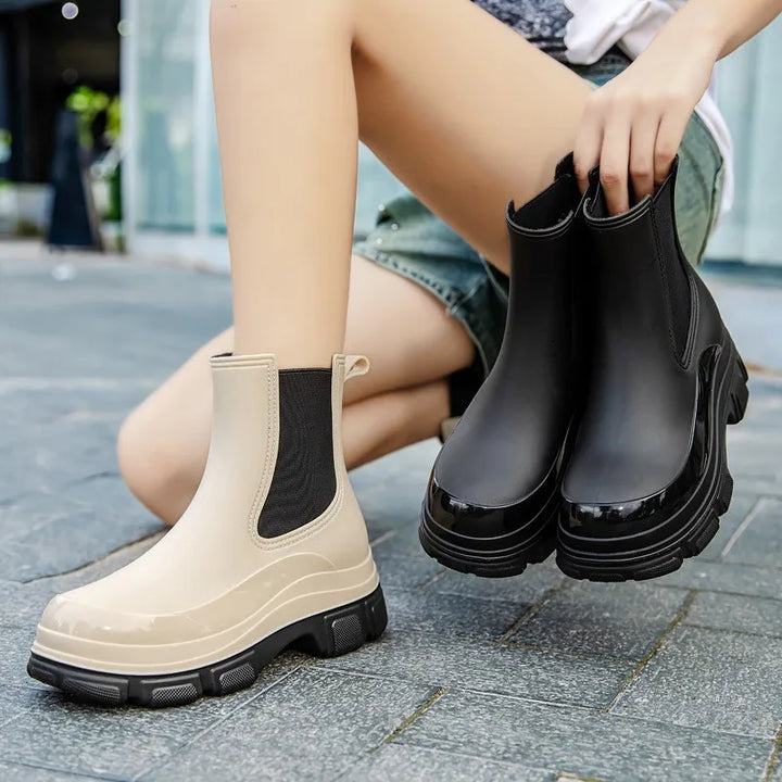 Women's Waterproof Mid-Calf Rain Boots | Non-Slip Rubber