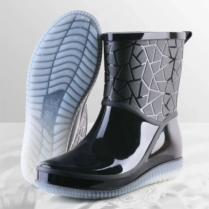 Women's Waterproof Mid-Calf Rain Boots | Non-Slip Rubber Design
