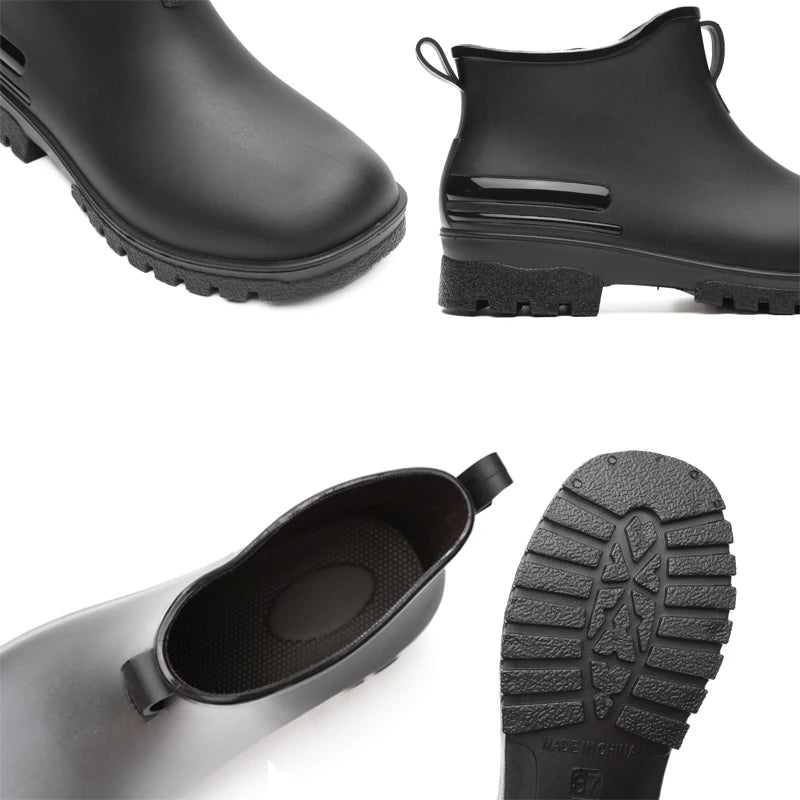 Women's Waterproof Rain Boots PVC Short Tube | Stylish Garden Shoes