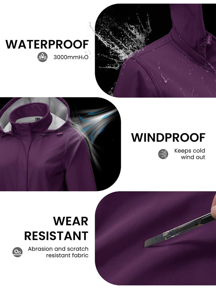 Women's Waterproof Softshell Jacket | Hiking Windbreaker