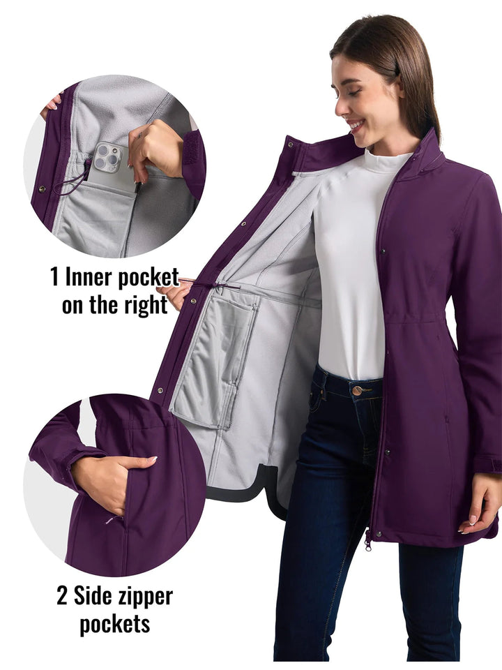 Women's Waterproof Softshell Jacket | Hiking Windbreaker