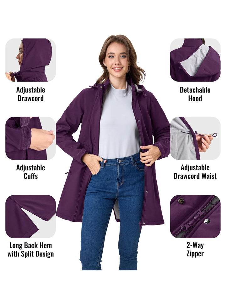 Women's Waterproof Softshell Jacket | Hiking Windbreaker