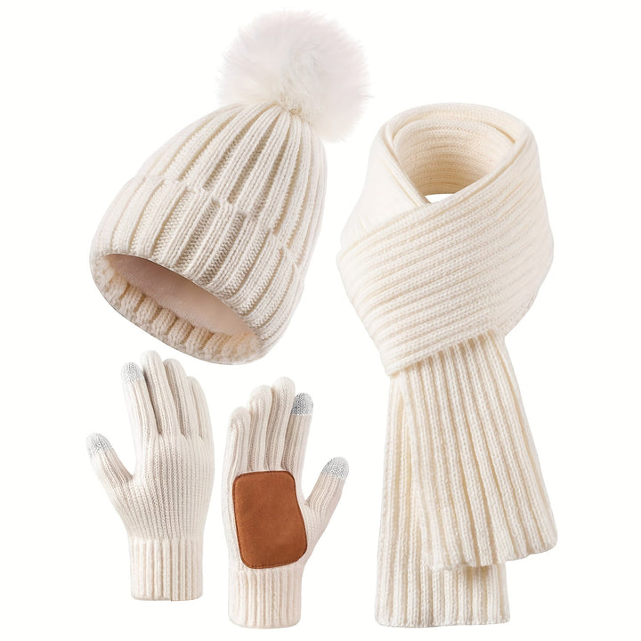 Women's Winter Set | 3-Piece Hat Scarf Gloves