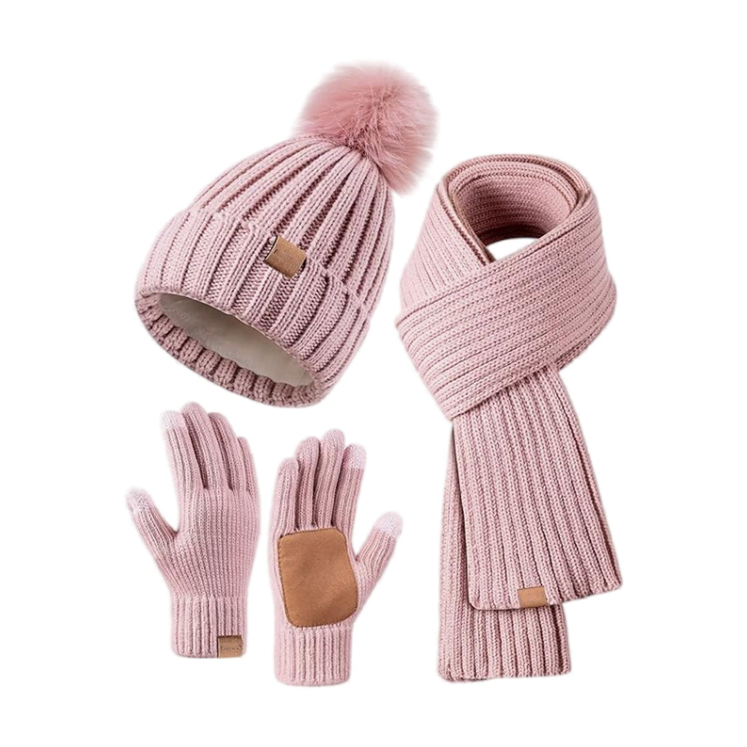 Women's Winter Set | 3-Piece Hat Scarf Gloves