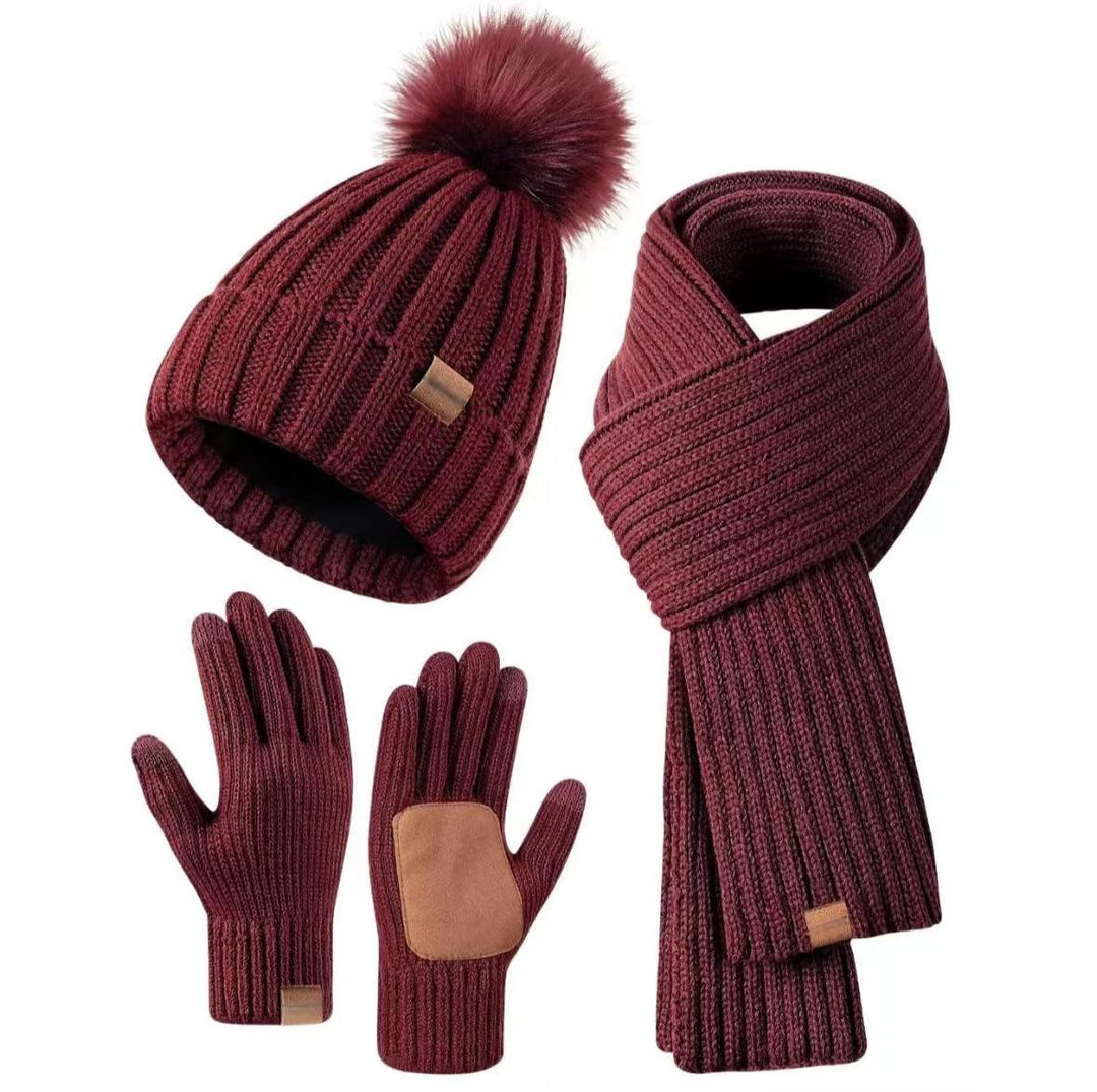 Women's Winter Set | 3-Piece Hat Scarf Gloves