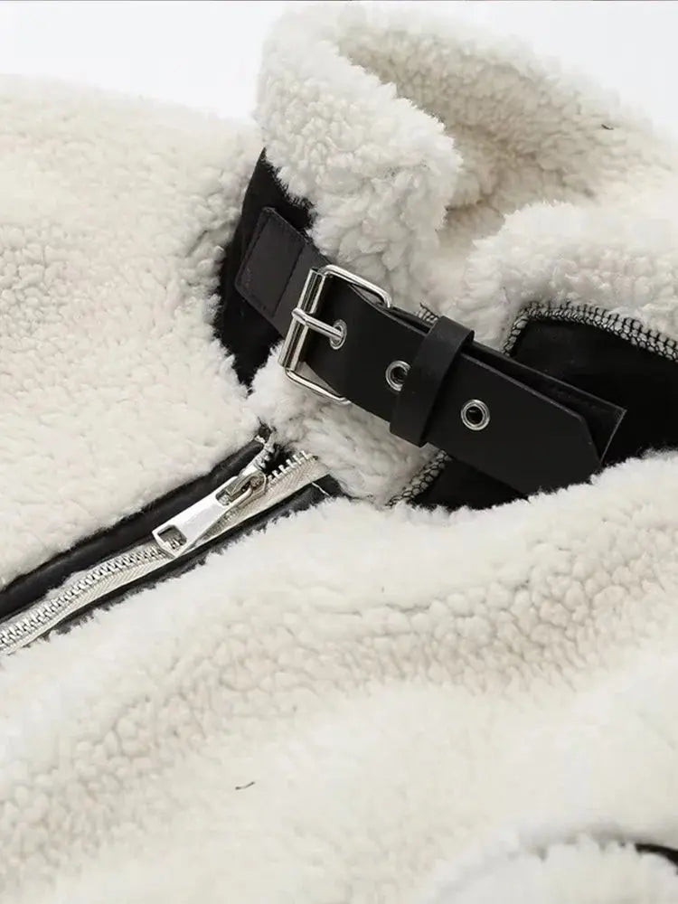 Women's Wool Jacket with Fur Collar | Winter Coats Women