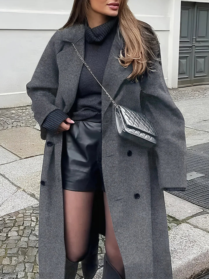 Women's Wool Overcoat | Long Winter Coat for Women