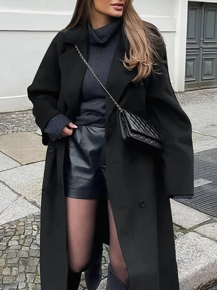 Women's Wool Overcoat | Long Winter Coat for Women