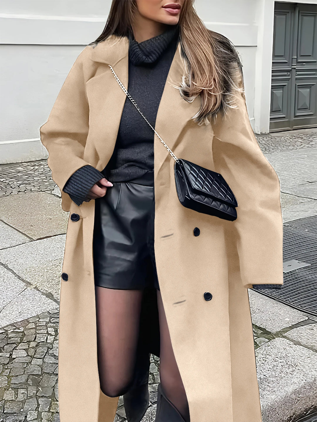 Women's Wool Overcoat | Long Winter Coat for Women