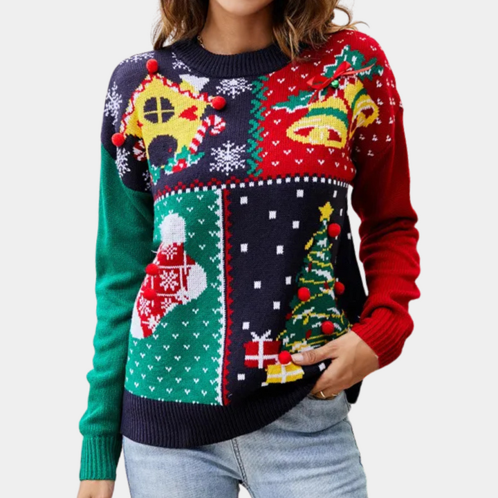 Womens Christmas Sweater | Colorful Knitted Design
