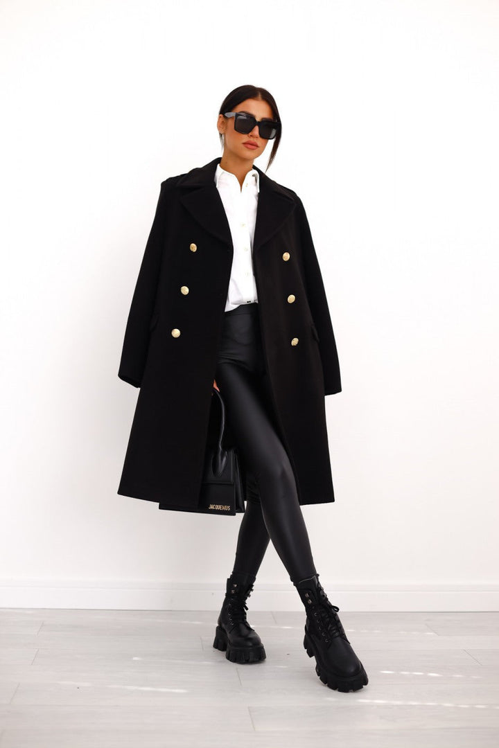 Wool Trench Coat Women | Elegant Double-Breasted Winter Coat