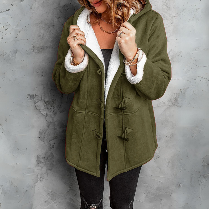 Celeste | Plush Hooded Toggle Coat