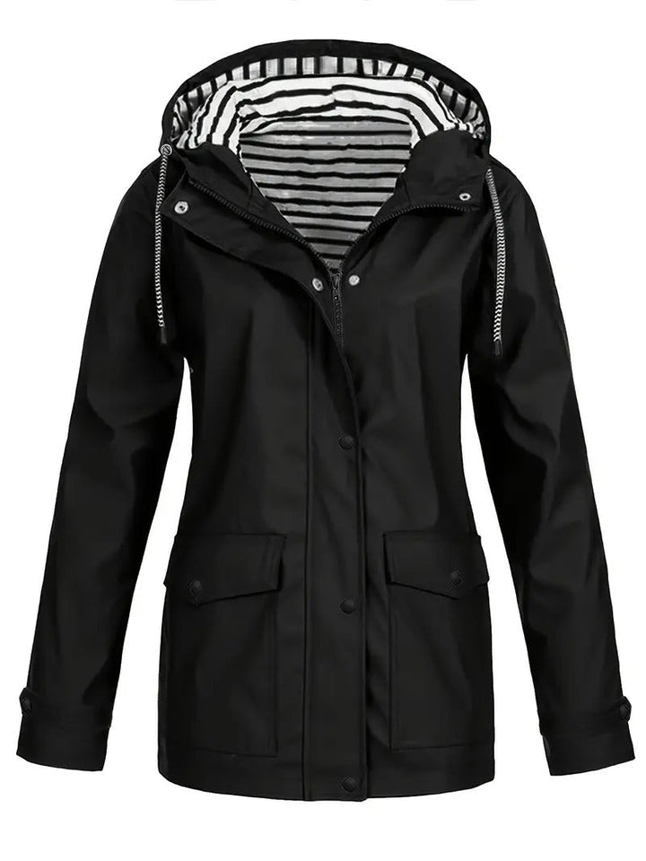 Denise | Striped Lined Zip Jacket