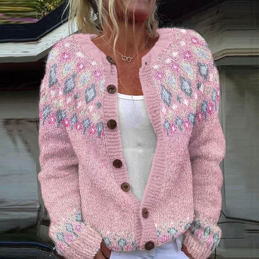 Sophie | Soft pink ladies cardigan