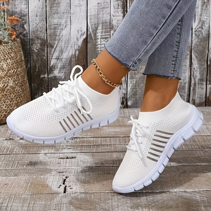 Claire | Women's Solid Color Mesh Sneakers - MORI