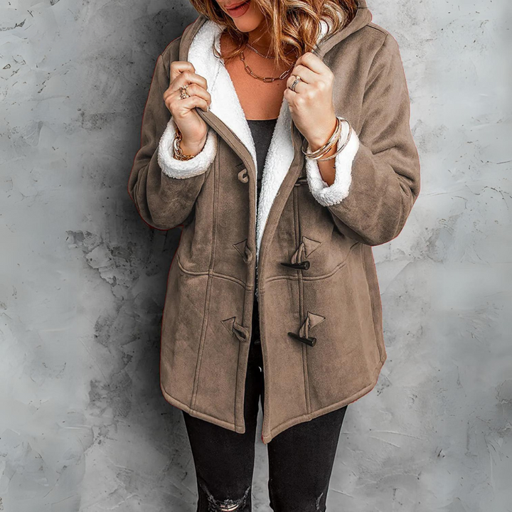 Celeste | Plush Hooded Toggle Coat