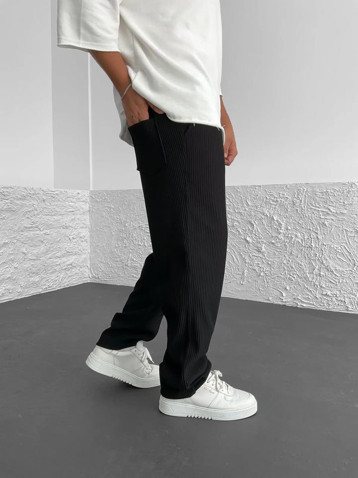 Malik | Ribbed Relaxed Pants