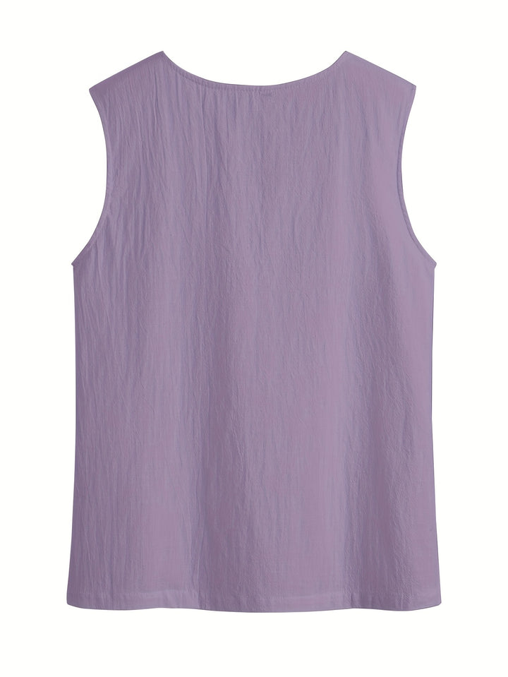 Fara | V-Neck Sleeveless Pullover Vest