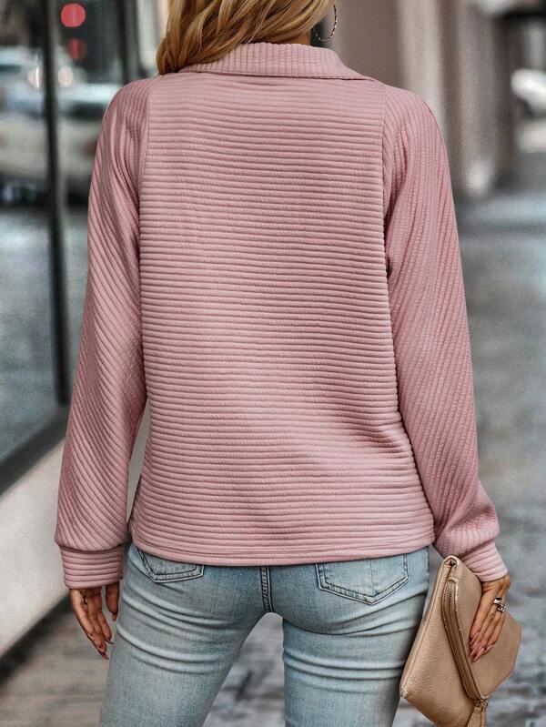 Elise Zip-Up Sweater, women's V-neck knit sweater - view 5