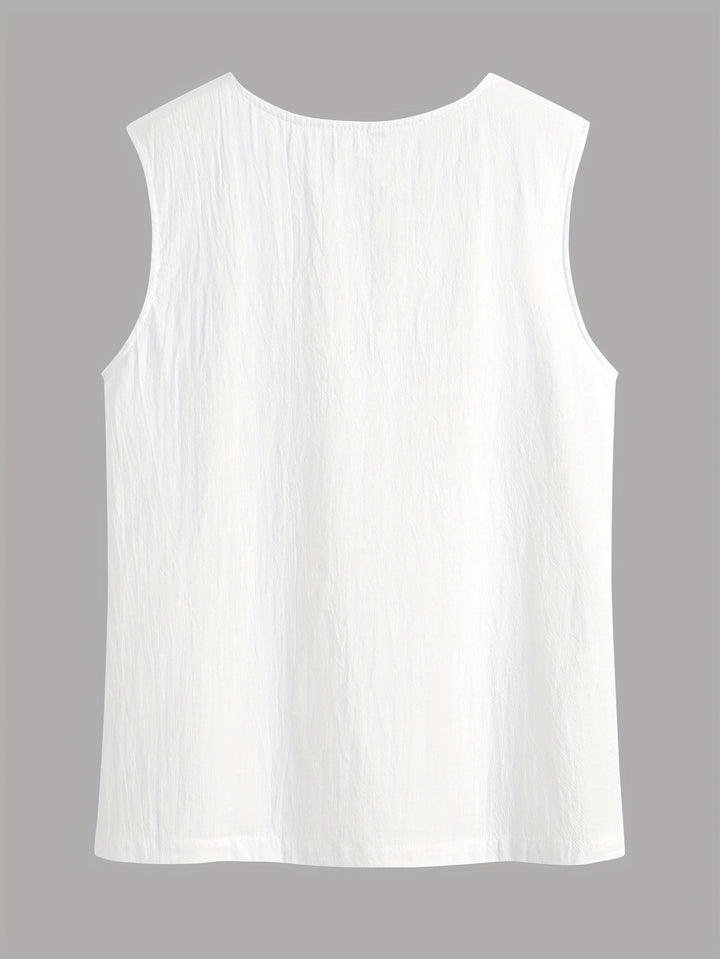 Fara | V-Neck Sleeveless Pullover Vest