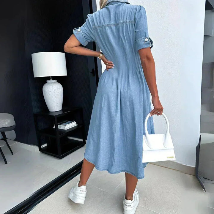 Hanna | Trendy Denim Dress - MORI