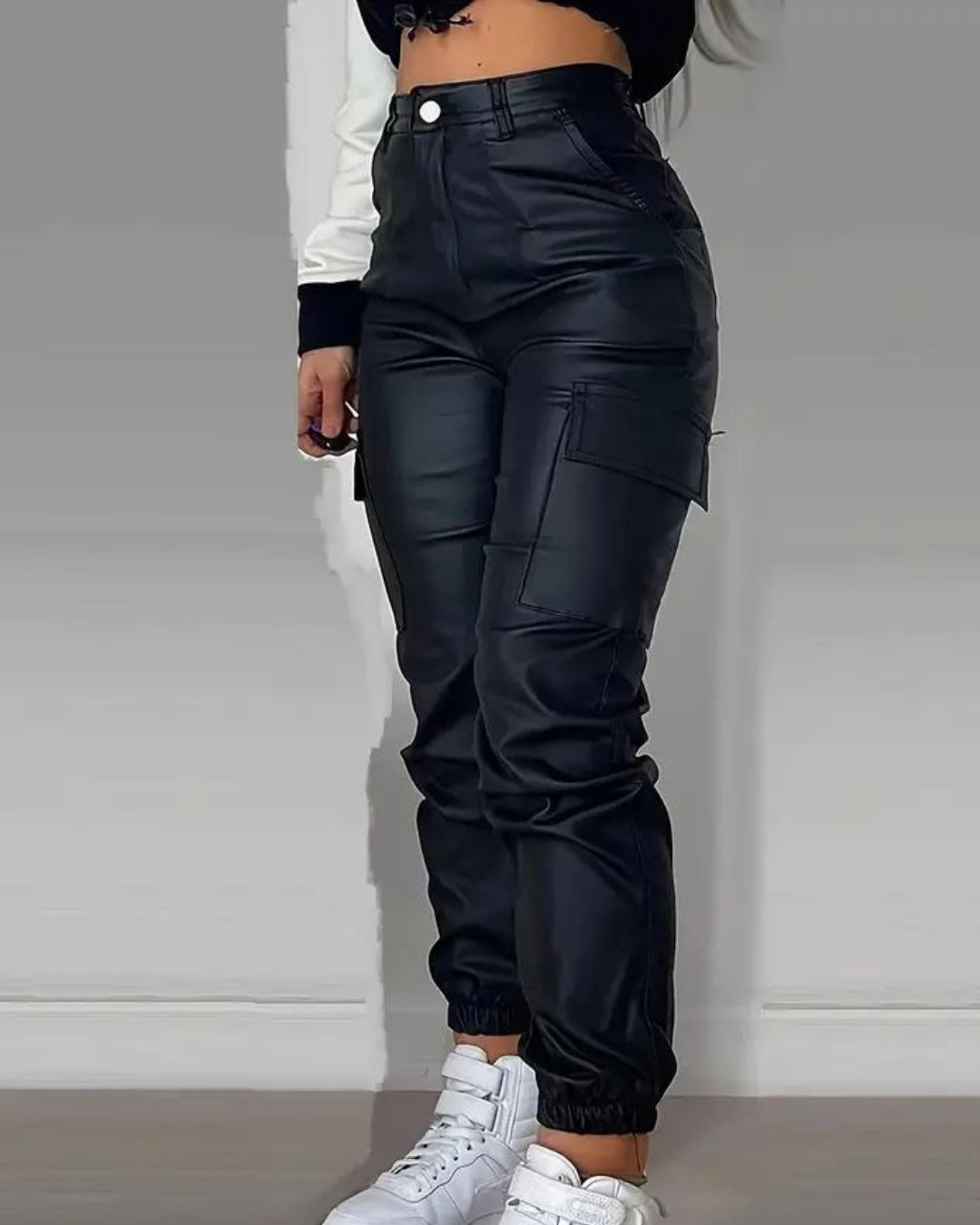 Lisa | Cargo Leather Pants - MORI