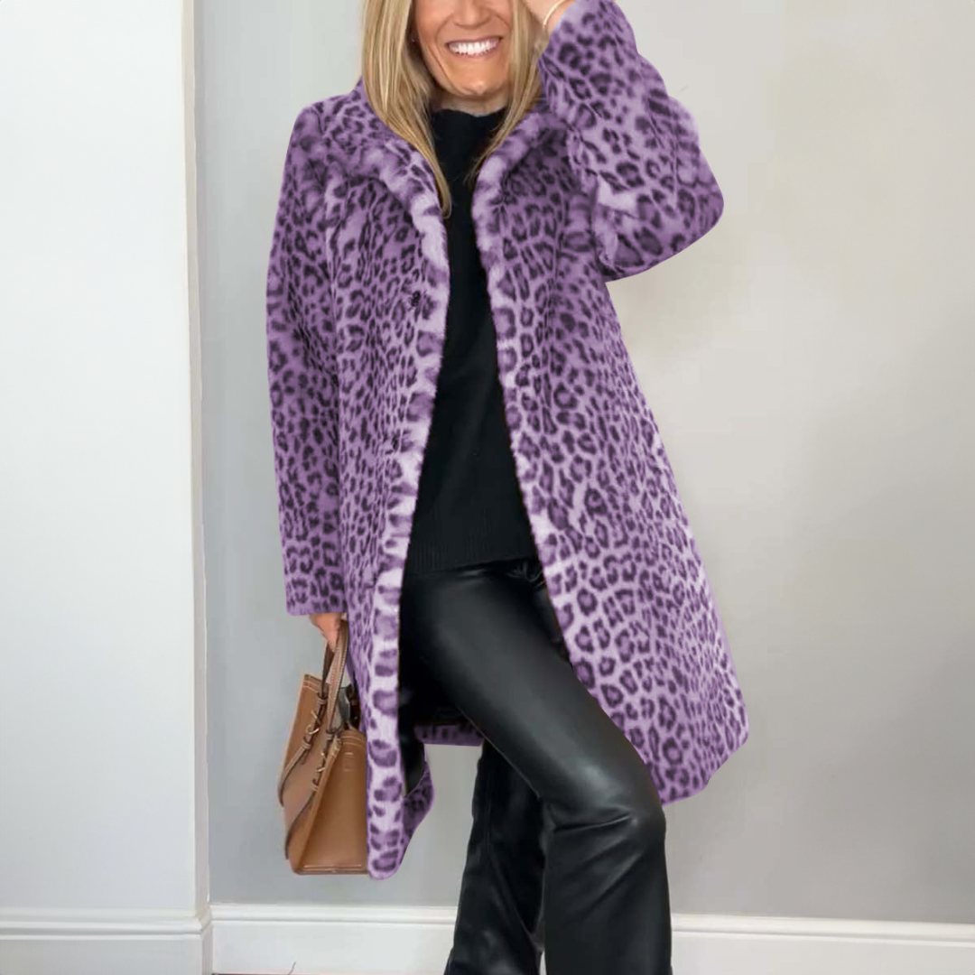 Daisy | Coat with Leopard print