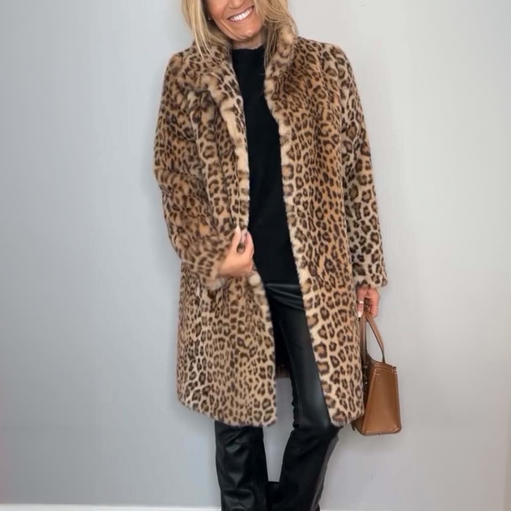 Daisy | Coat with Leopard print