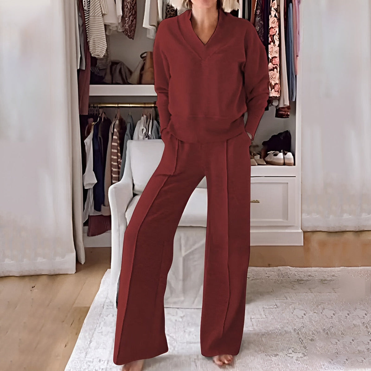 Julia 2-Piece Set, women's sweater and wide-leg pants - view 5